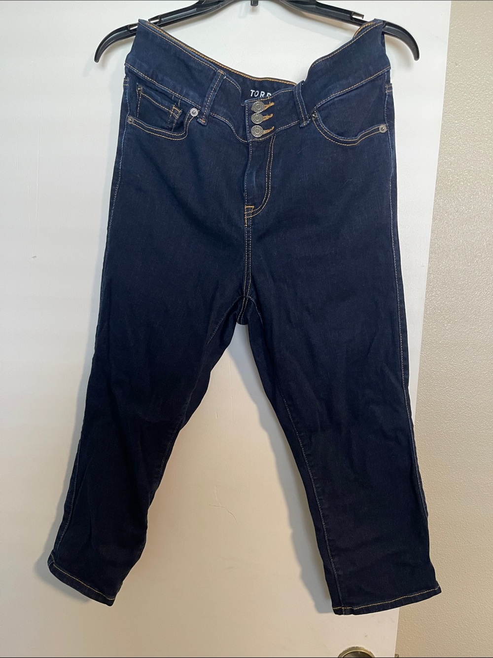 torrid Dark Indigo High-Rise Cropped Skinny Jeans